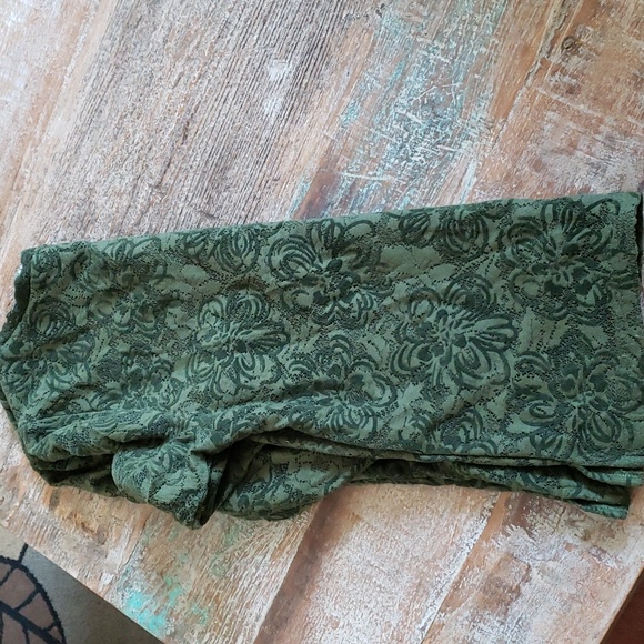 COLDWATER CREEK Green Lace button down top SZ. Small EUC - Picture 5 of 5